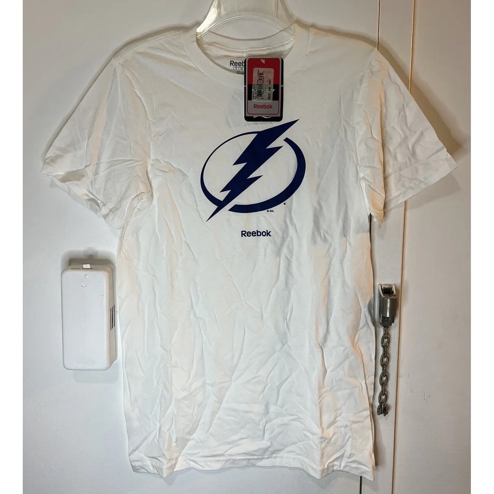 Reebok Face Off Apparel SLD TEE SS White Tampa Bay Lightning NHL Small T-Shirt S